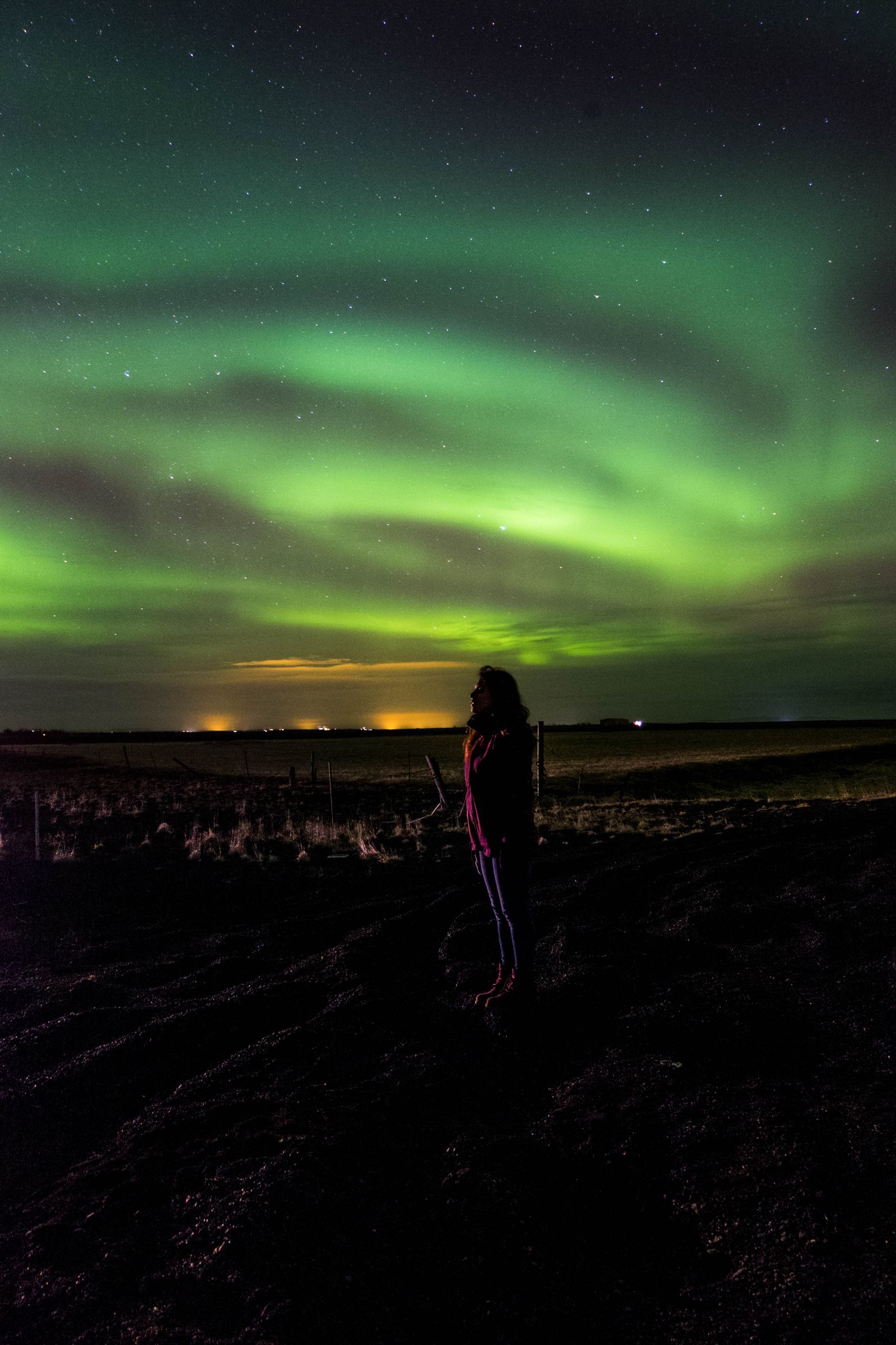 Northern lights over Iceland