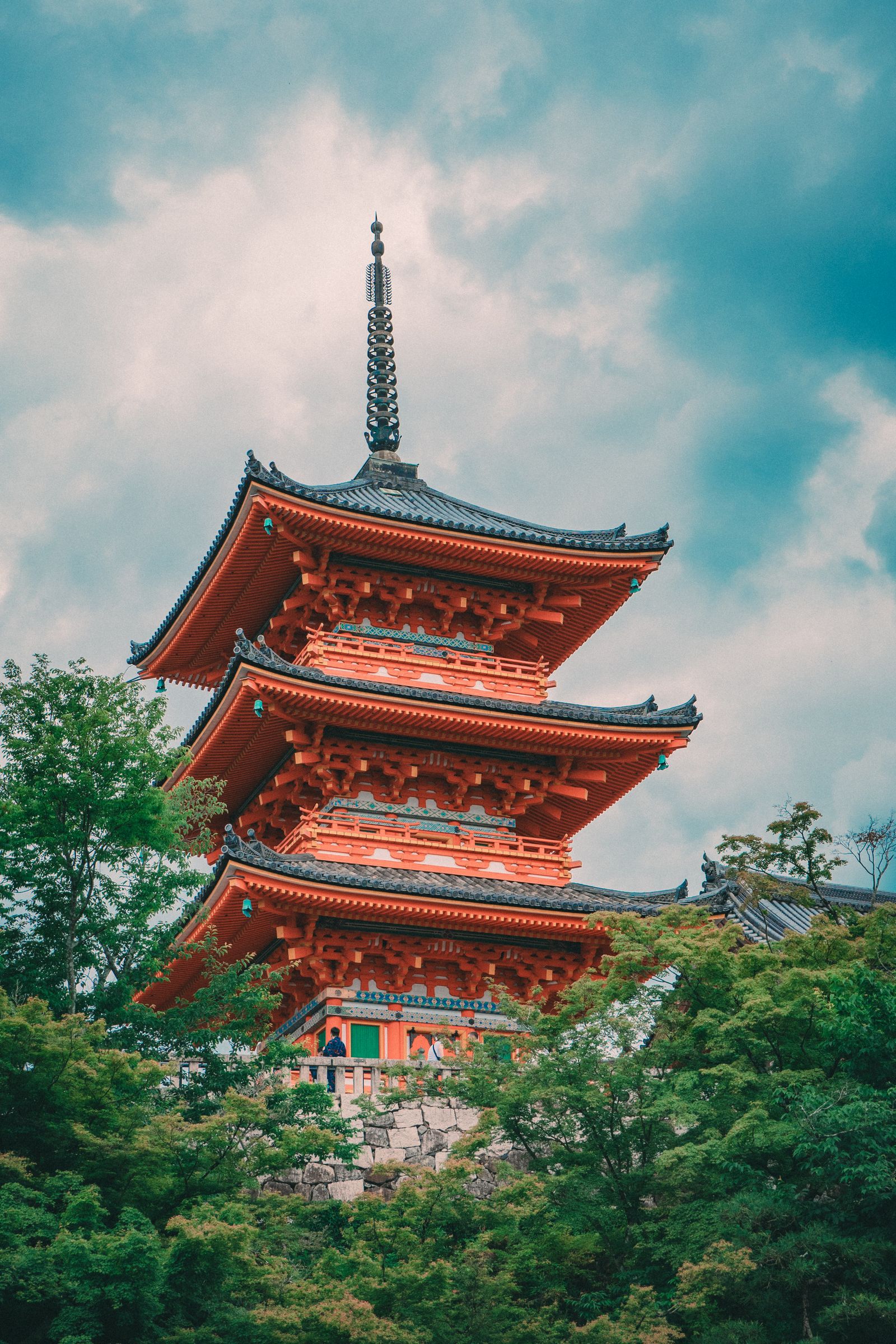 Kyoto temple in autumn colours