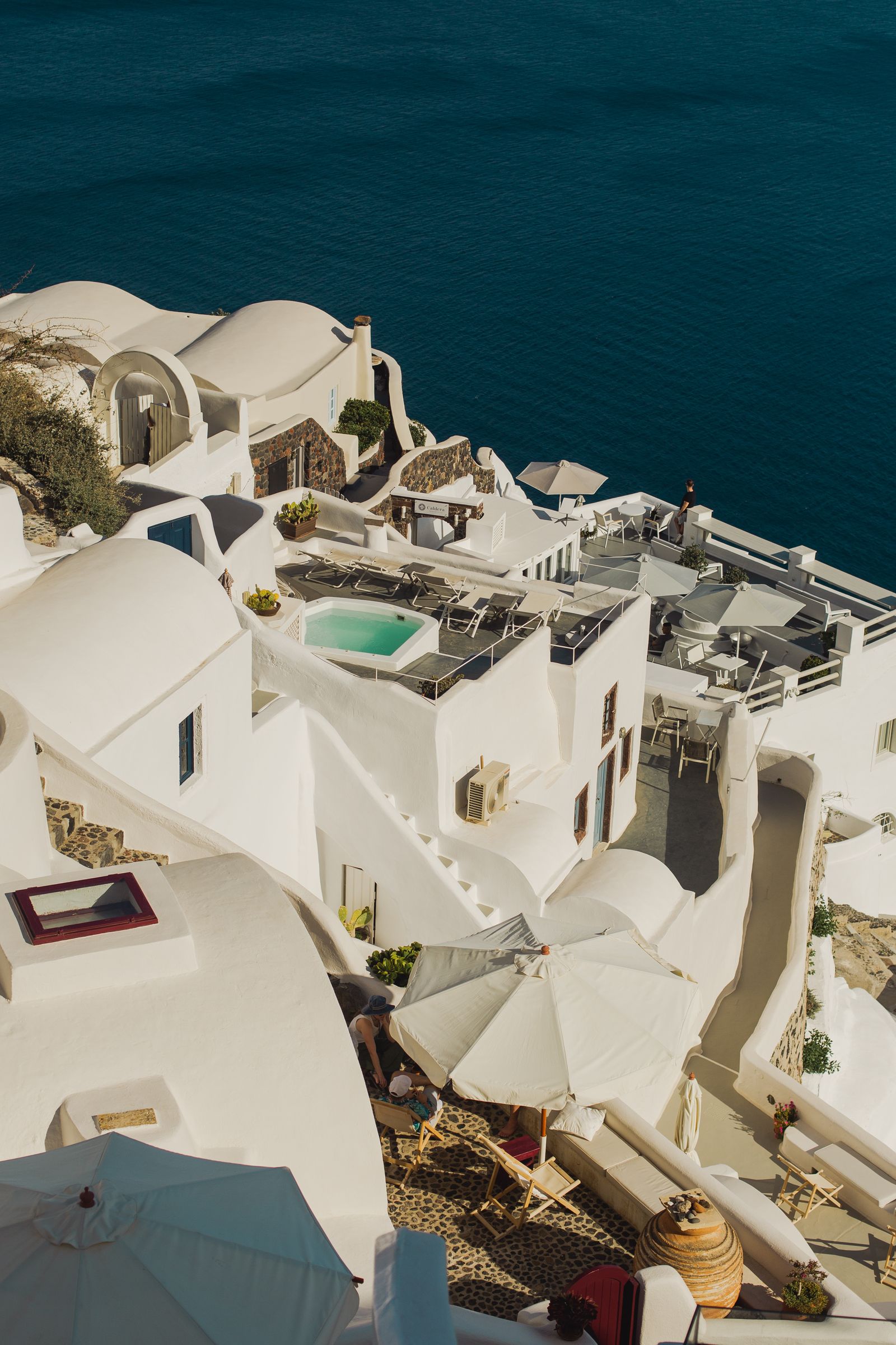 Whitewashed houses on the Santorini caldera